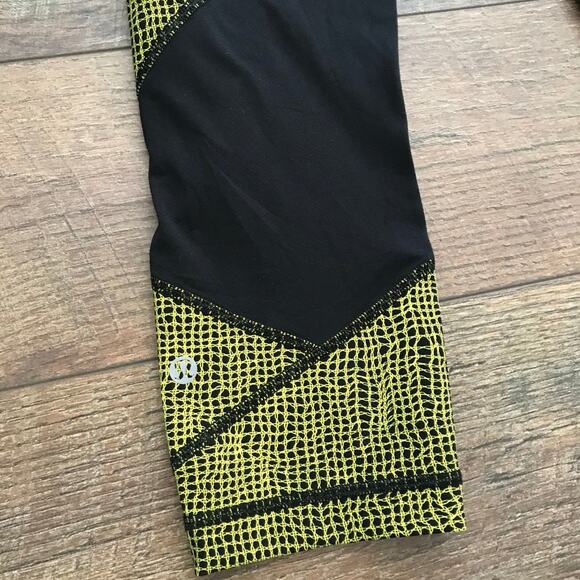 Lululemon Pace Rival Crop Fall Net Toxic Black - Picture 3 of 4